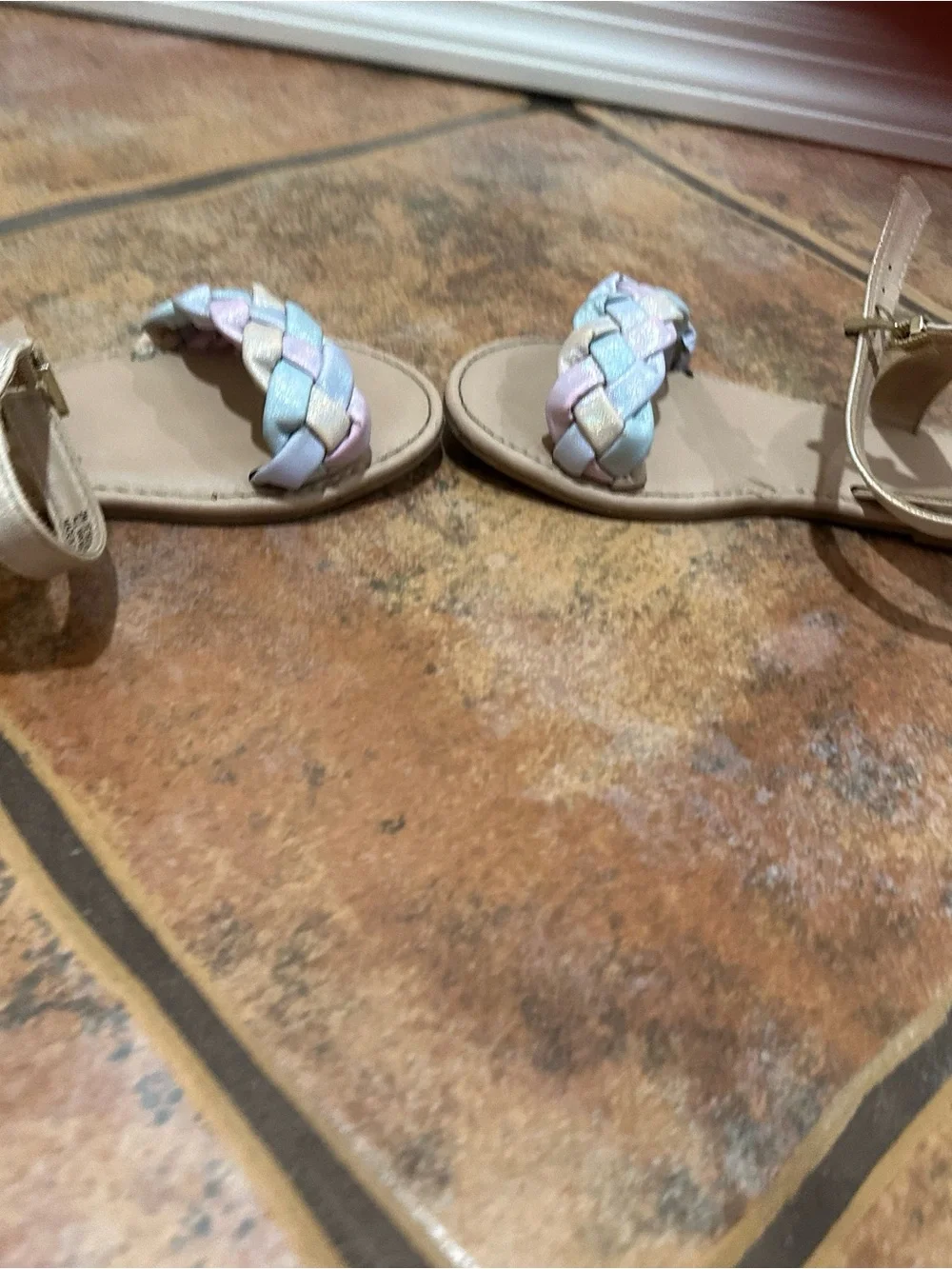 Sugar Pastel Braided Sandals | Girls Size 2